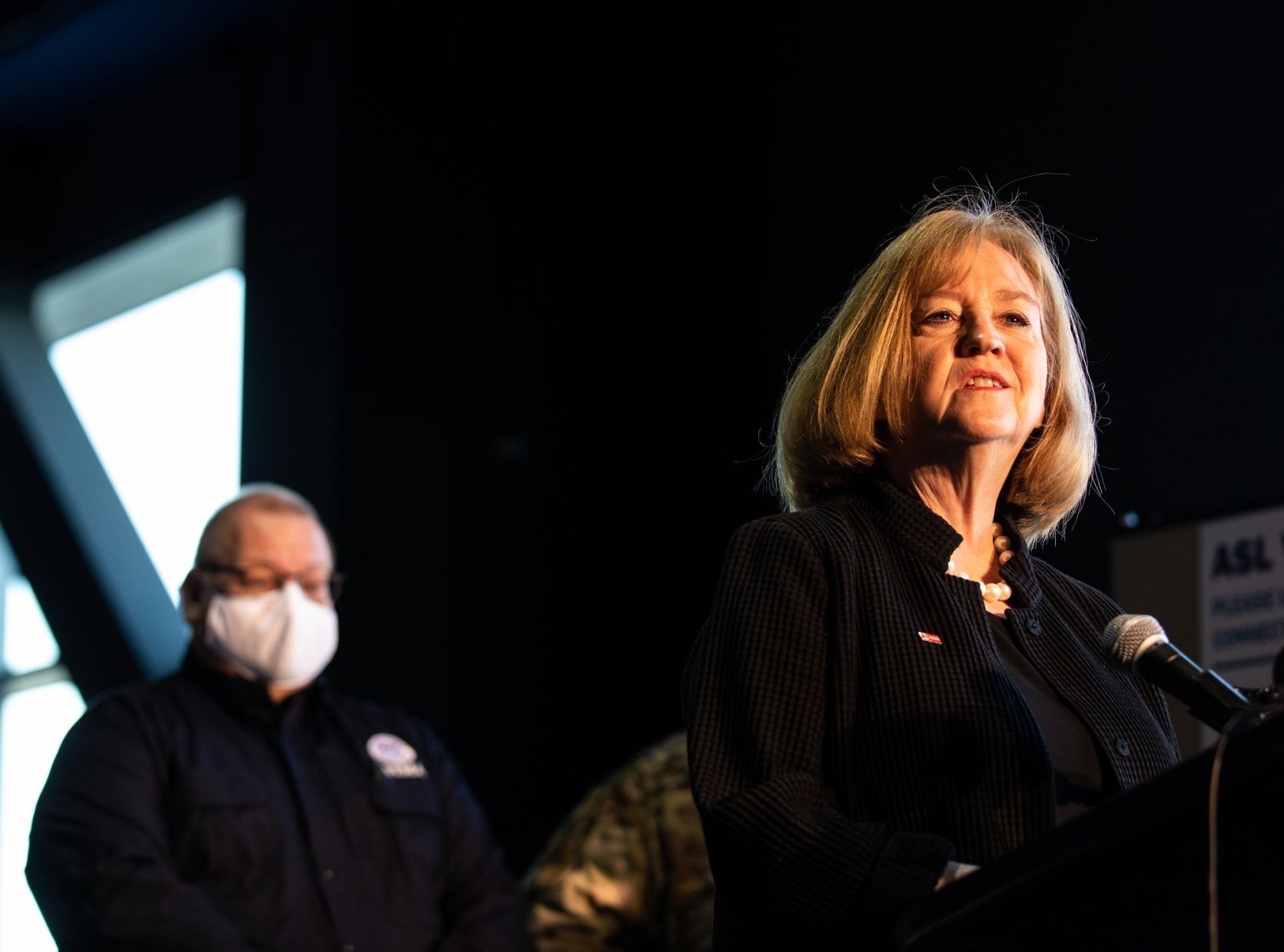 Officials speak at new FEMA vaccination site